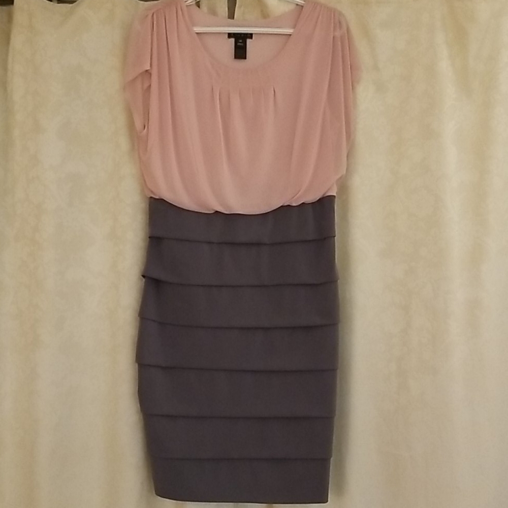 Pink and grey dress